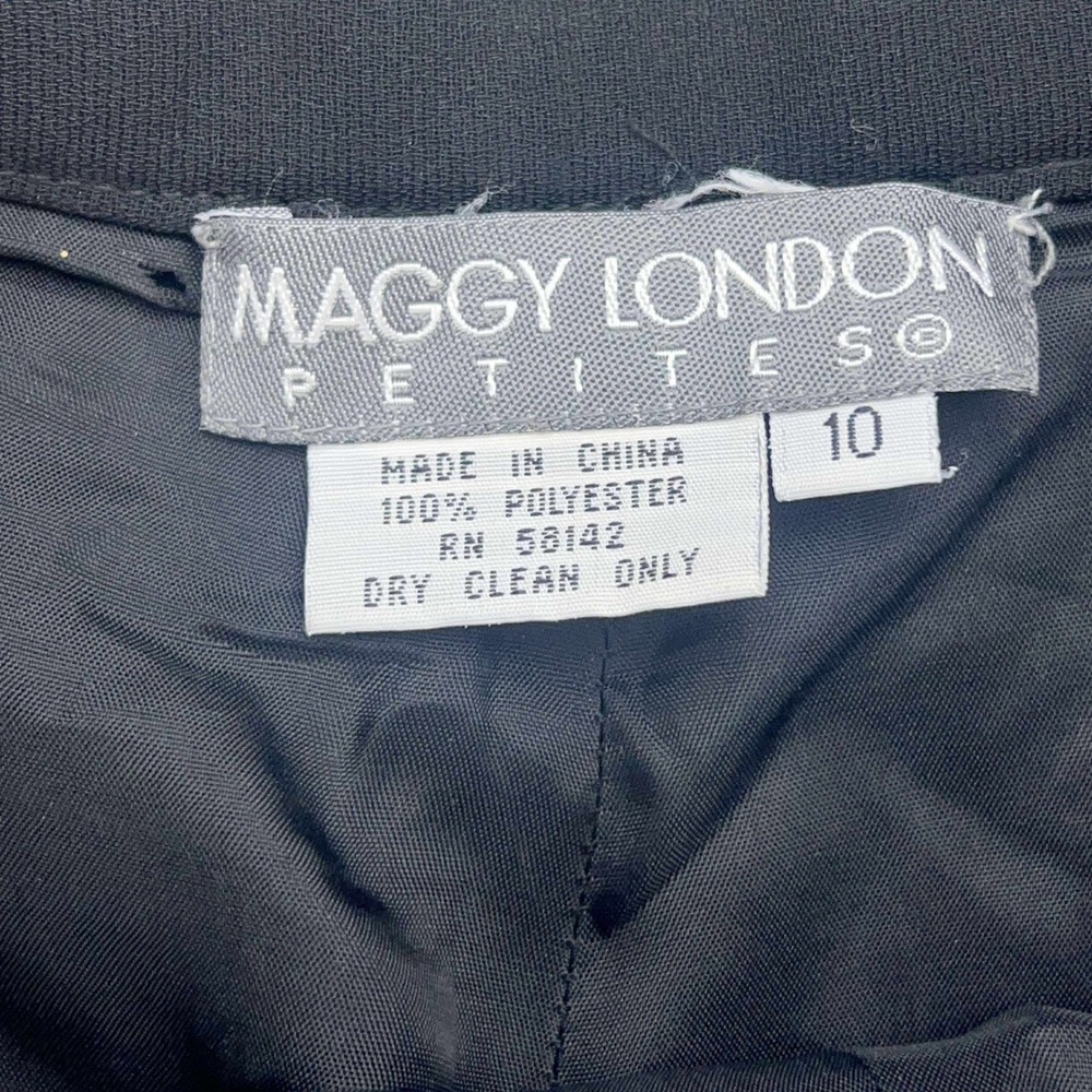 Maggie London Vintage Black Wide Leg Cropped Dress Pants Petites Size 10 - Picture 6 of 11